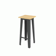 Tabouret Haut Selim en Robinier et pieds fonte Tabouret Haut Selim en Robinier et pieds fonte