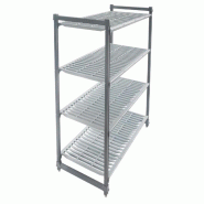 Unité de 4 étagères à claire-voie (L)1220 × (P)460 × (H)1830 mm, à assembler