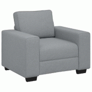 VidaXL Fauteuil gris clair 100x77x82 cm tissu Modèle AbriTopaze 130 - 8721158690555