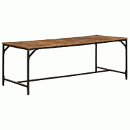 VidaXL Table à manger 200x100x75 cm bois de manguier massif brut Modèle Helios Essence Plus - 373607