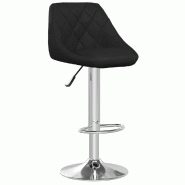VidaXL Tabouret de bar Noir Similicuir Modèle Flex Moderne - 335170
