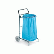 12025b - chariot porte sac rond chromé - filmop - 102x58x56cm - 120 litres