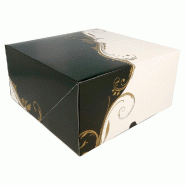Boîte pâtissière Baroque 24x24x12cm - par 50