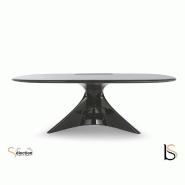 Bureau de Direction laqué Zero - Dellarovere - Noir brillant_0