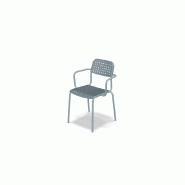 Chaise avec accoudoirs Tube 4 pieds - bleu_0