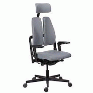 Chaise ultra-ergonomique Xavier avec accoudoirs et appuie-tête réglables - gris Chaise ultra-ergonomique Xavier avec accoudoirs et appuie-tête réglables - gris