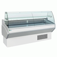 Comptoir d'exposition blanc vitrage bombé froid ventilé tempér... - POM150VB