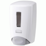 Distributeur manuel de savon flex avec bouton poussoir visualisation de niveau capacité 500ml blanc