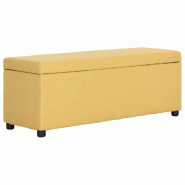 Helloshop26 - Banc banquette avec compartiment de rangement 116 cm jaune polyester - jaune polyester 3000602182729