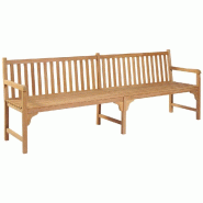 Helloshop26 - Banc de jardin meuble de patio d'extérieur terrasse 228 x 62,5 x 90 cm bois de teck solide 02_0011303 - Bois massif 3000619682724