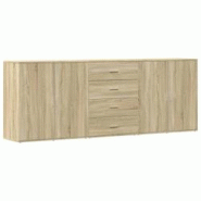 Helloshop26 - Buffet bahut commode armoire meuble de rangement organisateur cuisine salle de séjour salons 3 pcs sonoma bois 02_0037115 - 30002132220 Helloshop26 - Buffet bahut commode armoire meuble de rangement organisateur cuisine salle de séjour salons 3 pcs sonoma bois 02_0037115 - 30002132220