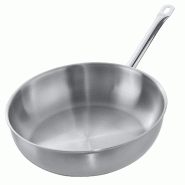 METRO PROFESSIONAL Poêle à frire profonde, acier inoxydable, Ø 28 cm, hauteur : 7.8 cm, induction, résistant au four - multi-matériau 4067373645395