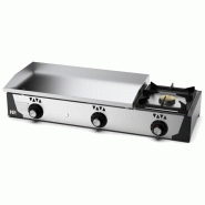 Plancha à gaz professionnelle plaque 15mm revêtement chrome 12 800-... - PPLC8100CRF
