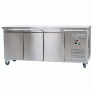 Romux® Table Réfrigérée Positive 3 Portes 180x60 cm avec Refroidissement Froid Ventilé en Acier Inox avec Capacité de 339 L et Puissance 750 W - Romux® Table Réfrigérée Positive 3 Portes 180x60 cm avec Refroidissement Froid Ventilé en Acier Inox avec Capacité de 339 L et Puissance 750 W -