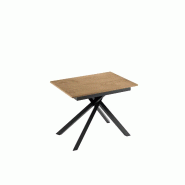 Stones Fauteuil Gin en velours caramel avec structure en métal noir mat - Design moderne et contemporain pour les espaces de vie 70 x 71,5 x 79 cm -