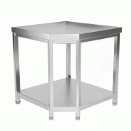Table d'angle centrale en inox - 1000x1000x700x850 mm - PTHGESR107