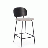 Tabouret cuisine Sienna naturel 43,5 x 52,5 x 93,5 cm - Par 2