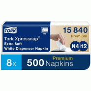 Tork Xpressnap serviettes jetables papier blanc 8 paquets de 500 feuilles - blanc papier 15840