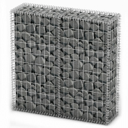 Vidaxl panier de gabion avec couvercle fil galvanisé 100 x 100 x 30 cm 141041