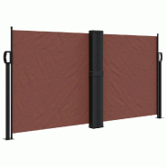VidaXL Auvent latéral rétractable marron 120x1200 cm Modèle Helios Panorama Prime - 4004794