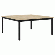 VidaXL Table basse Sonoma 100 x 100 x 45 cm Bois d'ingénierie Modèle Zenith Métal - 892585