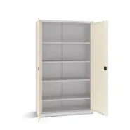 Armoire  de bureau métallique - 4 étagères, 120 cm de largeur