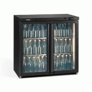 Arrière-bar 2 portes battantes vitrées 215L - H 900mm | Gamko - MG3/250G