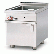 Braisière à gaz fixe multifonctionnelle. Cuve de 12 litres 30x42 h10 cm. Dimensions 40x60 h90 cm. Modèle BRF-64G - 2217
