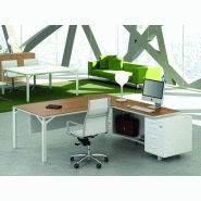 Bureau Hologram avec retour et caisson 3 tiroirs Bureau Hologram avec retour et caisson 3 tiroirs