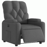 Fauteuil inclinable électrique Gris foncé Tissu Modèle Sermelix - 8721012171756