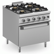 Fourneau à gaz - 4 feux - 2x7 + 2x11 kW - Avec four à gaz - Arilex - 0637902124482