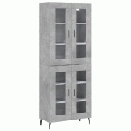 Helloshop26 - Buffet bahut commode armoire meuble de rangement organisateur cuisine salle de séjour salon haut 69,5 x 34 x 180 cm 02_0034698 - verre