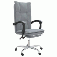 Helloshop26 - Chaise fauteuil siège pivotante de inclinable de bureau informatique étude clair tissu gris 02_0024236 - gris métal 3000215325964