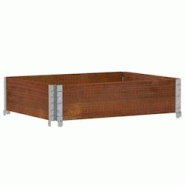 Helloshop26 - Jardinière bac lit surélevé plantes fleurs terrasse jardin 80 x 60 cm bois massif de pin marron 02_0037881 - 3000217820771 Helloshop26 - Jardinière bac lit surélevé plantes fleurs terrasse jardin 80 x 60 cm bois massif de pin marron 02_0037881 - 3000217820771