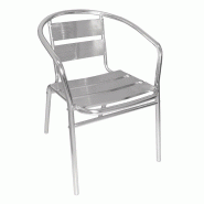 Lot de 4 fauteuils empilables en aluminium - légers et faciles à nettoyer Lot de 4 fauteuils empilables en aluminium - légers et faciles à nettoyer