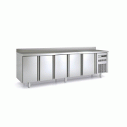 Meuble Gastro 700 GN 1/1 positif 2695mm 5 portes pleines avec évier Coreco