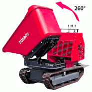 Minidumper à chenilles hydrostatique 1200 kg 13,5 ch avec benne rotative 180° et démarrage électrique Torros HRDR1200E Minidumper à chenilles hydrostatique 1200 kg 13,5 ch avec benne rotative 180° et démarrage électrique Torros HRDR1200E