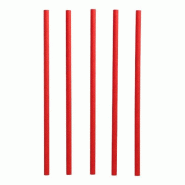 Papstar 135 pailles pour shake, papier Ø 8 mm · 25 cm rouge - rouge papier 88933