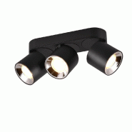 Plafonnier LED, 3xGU10, max. 10W, noir mat, orientable - Trio - Guayana - noir 4017807573992