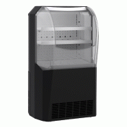 Réfrigérateur noir positif professionnelle avec vitrine ouverte 210l - P7464.0300