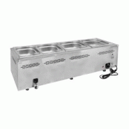 Romux® Bain Marie Électrique - 4 Bacs GN 1/1 de Table en Acier Inox avec Robinet de Vidange et Régulateur de Température 30-110°C - 3000W - Professionnel Romux® Bain Marie Électrique - 4 Bacs GN 1/1 de Table en Acier Inox avec Robinet de Vidange et Régulateur de Température 30-110°C - 3000W - Professionnel