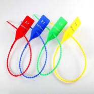 Scellé PP à tige crantée ronde - Longueur 330 mm - Tige Ø3.5 mm - Platine 30x35 mm - Jaune_0