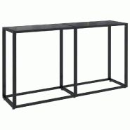 Table console Noir 140x35x75,5 cm Verre trempé Modèle Orion Design Plus - 331675