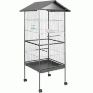 TecTake GmbH tectake Cage à oiseaux 162 cm gris anthracite - 400749 - noir acier 400749 TecTake GmbH tectake Cage à oiseaux 162 cm gris anthracite - 400749 - noir acier 400749