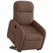 VidaXL Fauteuil inclinable électrique marron tissu Modèle Gervelia - 3302996
