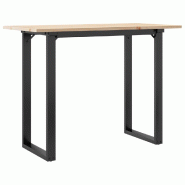 VidaXL Table à manger cadre en O 100x50x75 cm bois de pin massif acier Modèle Polaris Confort Plus - 3282675