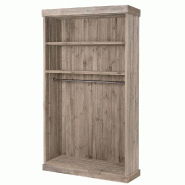 Armoire Heritage pin vieilli massif 2 tablettes 1 penderie L120xP45xH200cm