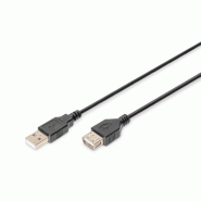 DIGITUS Câble d'extension USB-A, 3m, USB-A - USB-A, 3 m, noir - noir AK-300200-030-S DIGITUS Câble d'extension USB-A, 3m, USB-A - USB-A, 3 m, noir - noir AK-300200-030-S