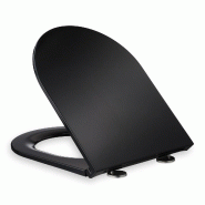 Helloshop26 - Abattant WC en forme de D amovible facile à nettoyer frein de chute 49 x 37 x 5 cm en résine thermodurcissable noir 13_0014173 - noir Helloshop26 - Abattant WC en forme de D amovible facile à nettoyer frein de chute 49 x 37 x 5 cm en résine thermodurcissable noir 13_0014173 - noir