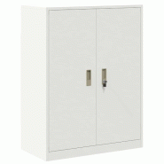 Helloshop26 - Armoire de rangement moderne avec portes verrouillables 80 x 40 x 105 cm espace de travail design industriel en acier 02_0054844 - acier